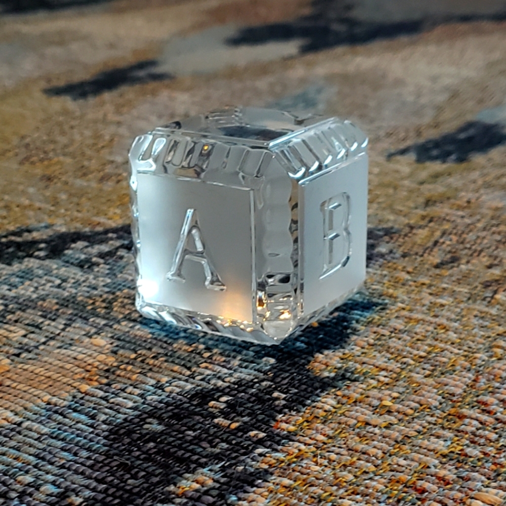 Waterford Crystal Baby Block